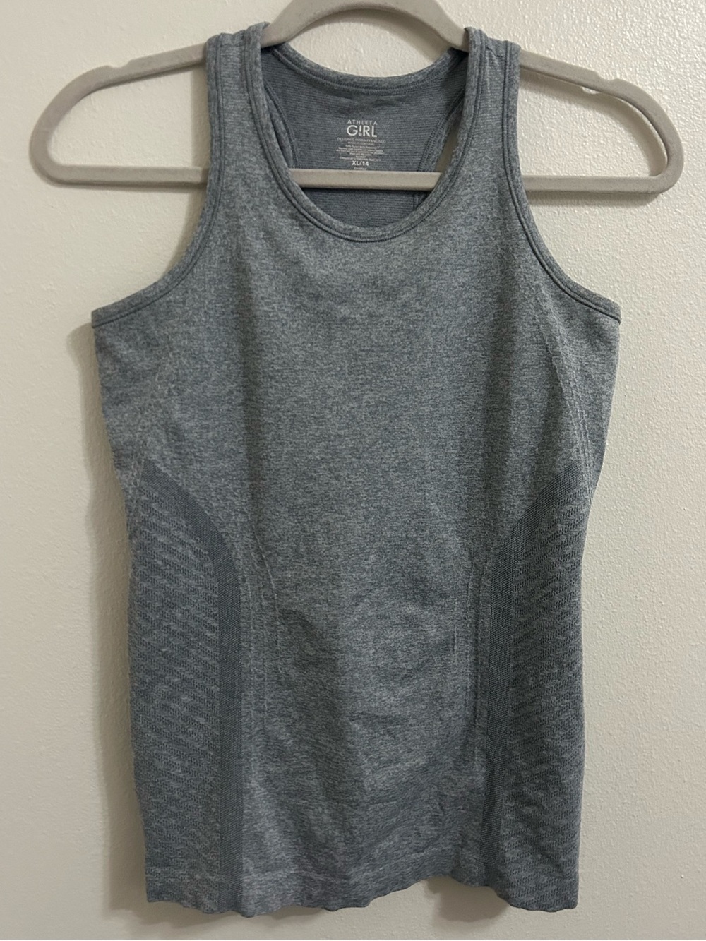 Athleta Girls grey athletic tank top